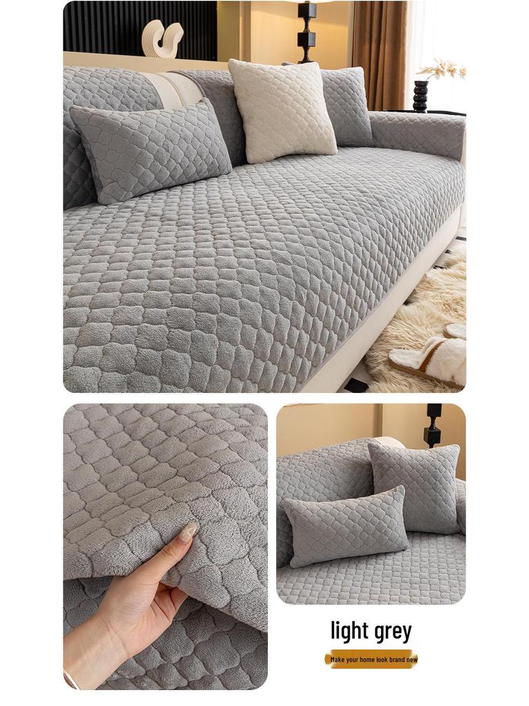 Vysoce kvalitní plyšový polštář na pohovku z mléčného sametu – Novinka Podzim/Zima 2025, Protiskluzový design