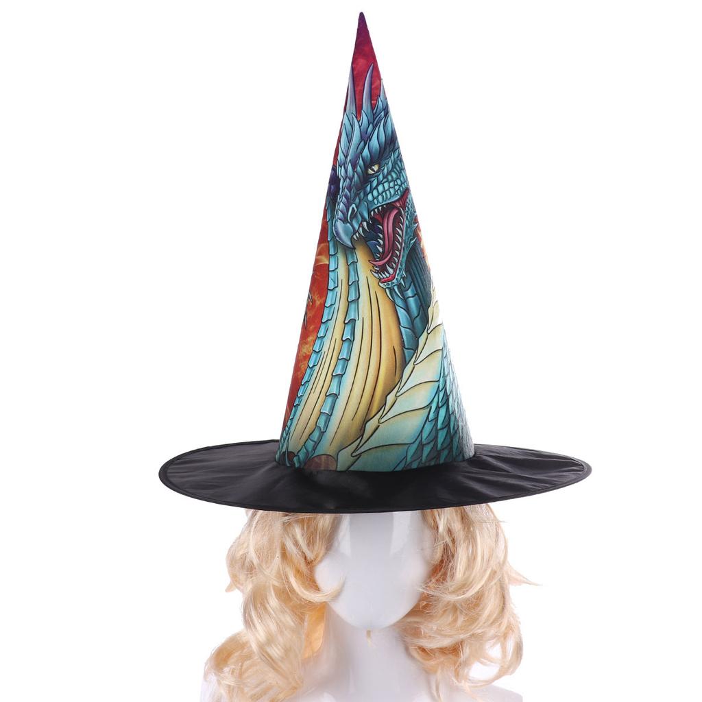 Halloween, Green Dragon Witch Hat, Octopus Witch Hat, Witch, Cosplay, Party Dress Up, Makeup Props