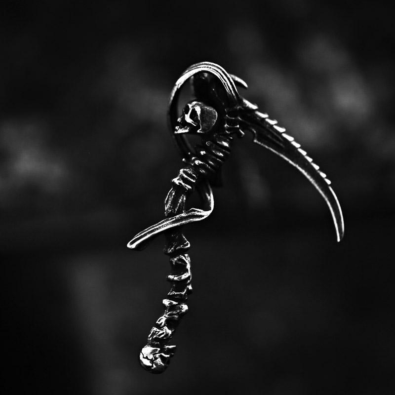 BEIER 2023 Updated Design 316L Stainless Steel Skull Devil Skull Knife Pendant The Grim Reaper Men S Pendant Cool Biker Jewelry