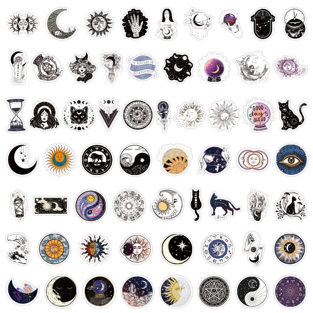 60-Piece Astrology Street Graffiti Stickers Set for DIY Decoration