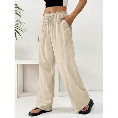Casual Pants Women's Summer New Loose Straight Retro Wide-leg Trousers