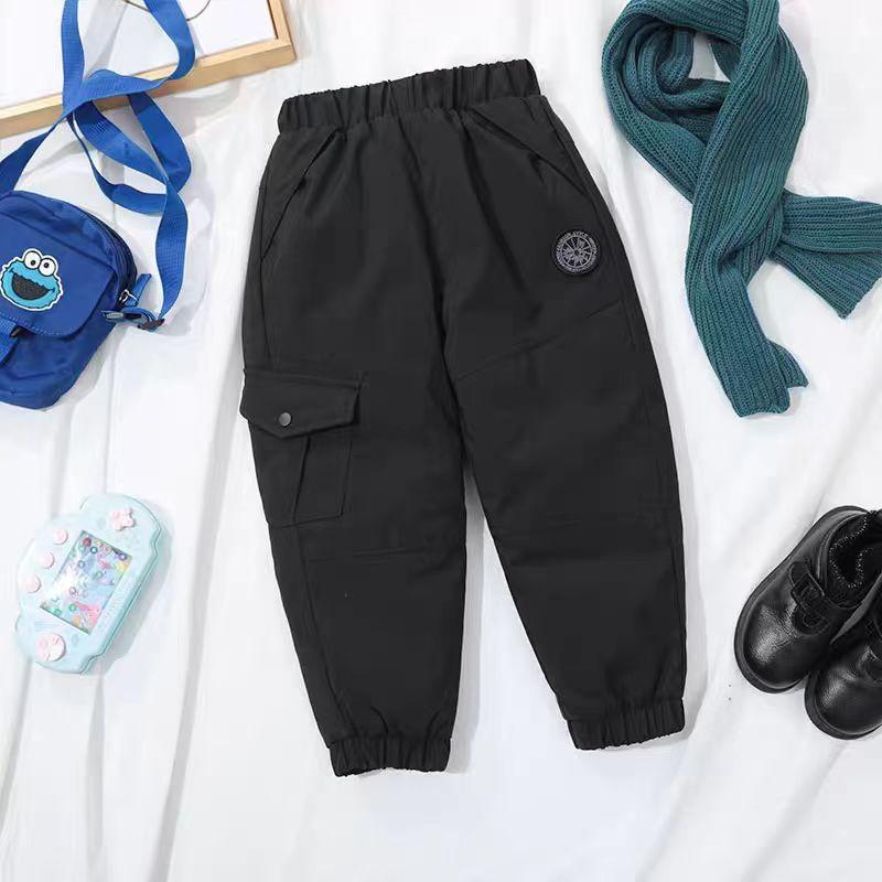 Children's Winter Children's Pants New Boys and Girls Pants Work Pants Boys and Girls Thickened Warm Pants Long Pants