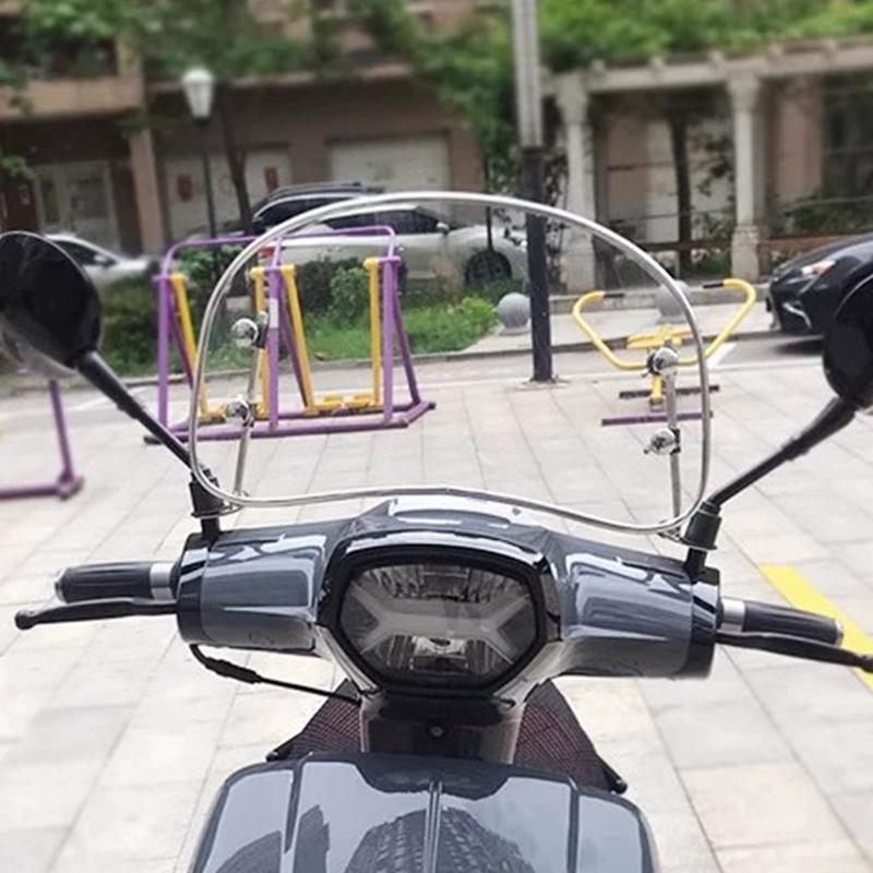 Clear Motorcycle Windshield Clear Wind Deflector Front Screens Fashion Appearance Motorcycle Accessories For Electric Motorcycle