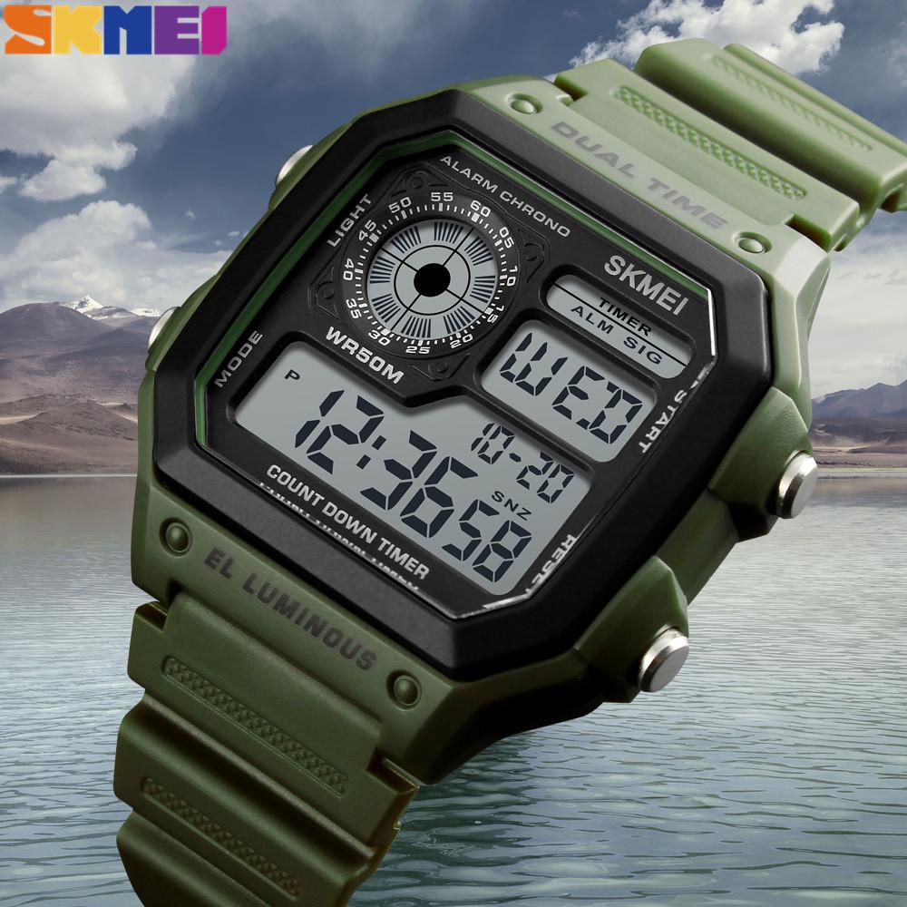 Kieyeeno Orologio Digitale Sportivo Uomo – Impermeabile 5 ATM, LED Retroilluminato, Cronometro, Sveglia, Timer – Design Outdoor