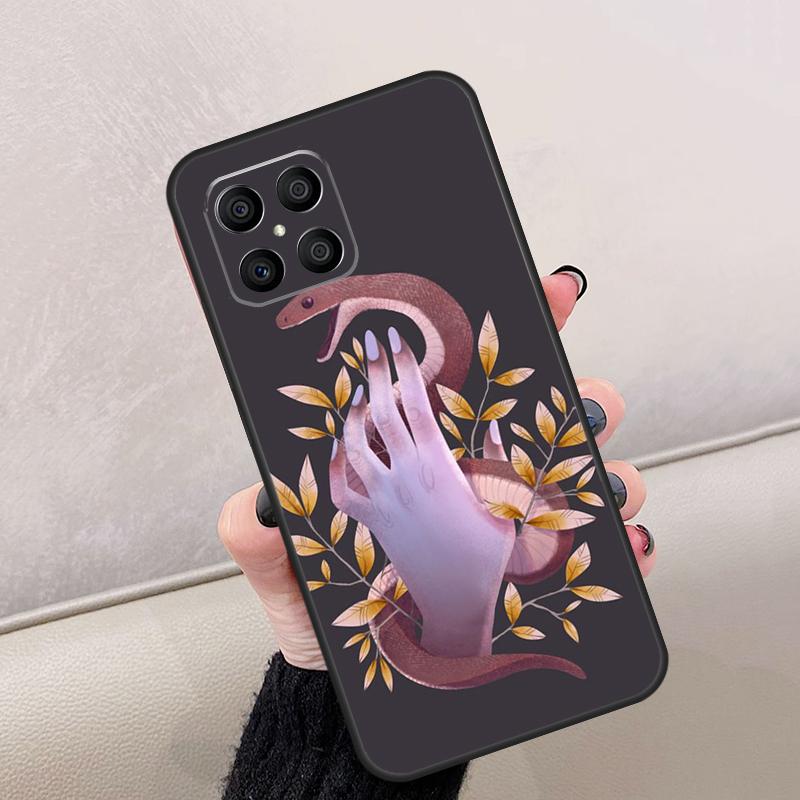 Snake Illustration Art For Honor Magic 7 Lite 5 6 8 Pro Case For Honor Win RT X9d X9b X9a X9c X8c X8b 200 400 70 90