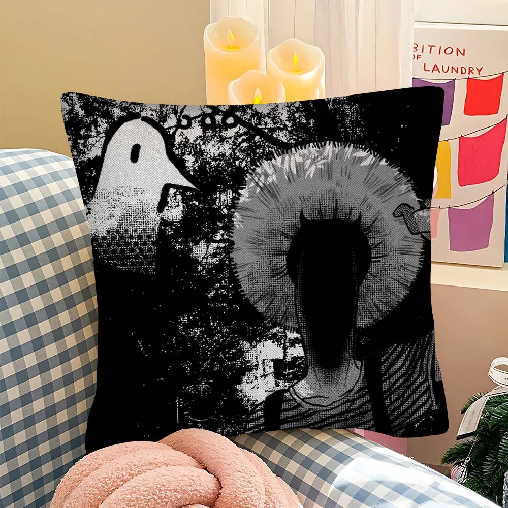 1Pc Goodnight Oyasumi Punpun Pillow Case Fashion Square Pillowcase Bedroom Sofa Room Ins Decoration Leisure