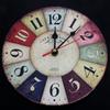 ABUL-Timelike 2X Wooden Wall Clock Modern Design Vintage Rustic Shabby Chic Home Office Cafe Decoration Art Large Watch
