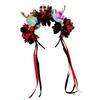 Halloween Colorful Flower Skeleton Hand Skull Headband Resin Party Hair Accessory For Adults Kids Costume Party Decoration