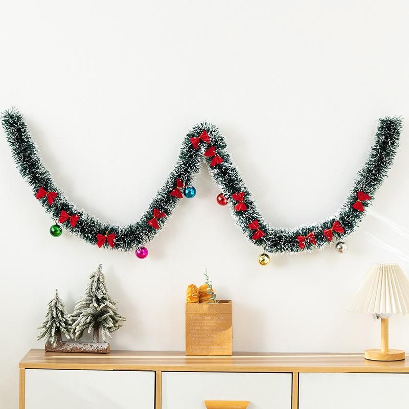 1 STÜCK 2M Weihnachtsbaum Lametta Girlande Weihnachtsdeko für Zuhause 2026 Metallische Twist Girlande Weihnachtsornament Neujahrsparty Deko