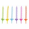 Set of 24 5.5 Cm Multicolored Birthday Candles