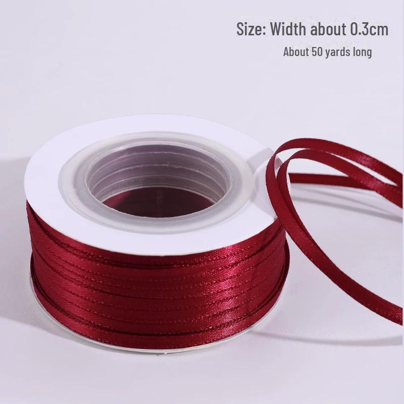 0,3 cm oboustranná polyesterová stuha pro DIY balení dárků a vlasové doplňky