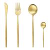 Matte Tableware Set Gold Cutlery Set Stainless Steel Dinnerware Set Knife Fork Spoon Flatware Teaspoon Western Kitchen Silverware