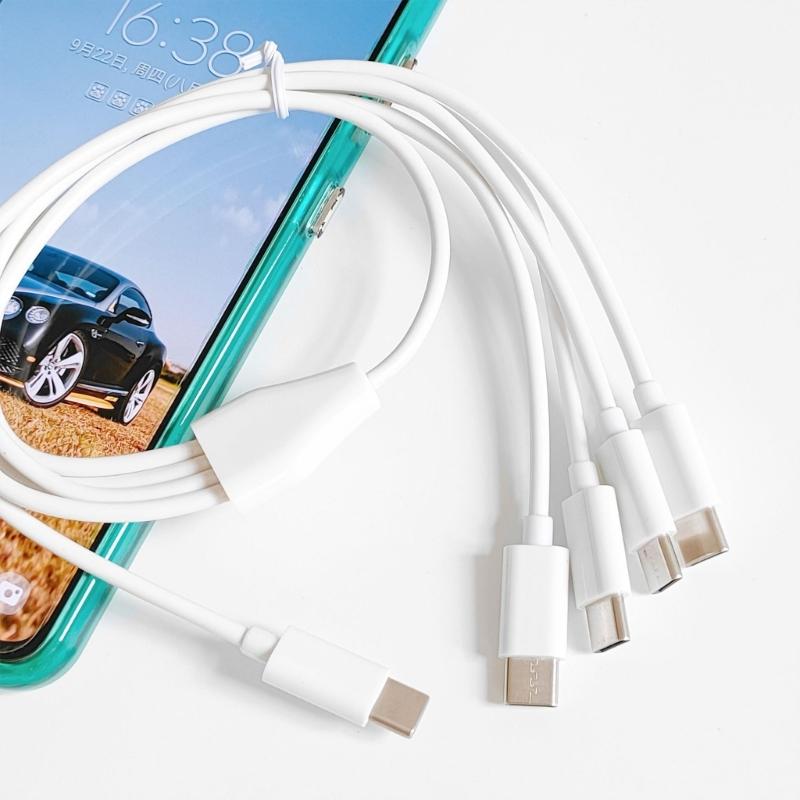 50cm Type-C 1 To 4 Charging Cable USB-C Cord Extension For Mobile Phones, Tablets Pads Connector