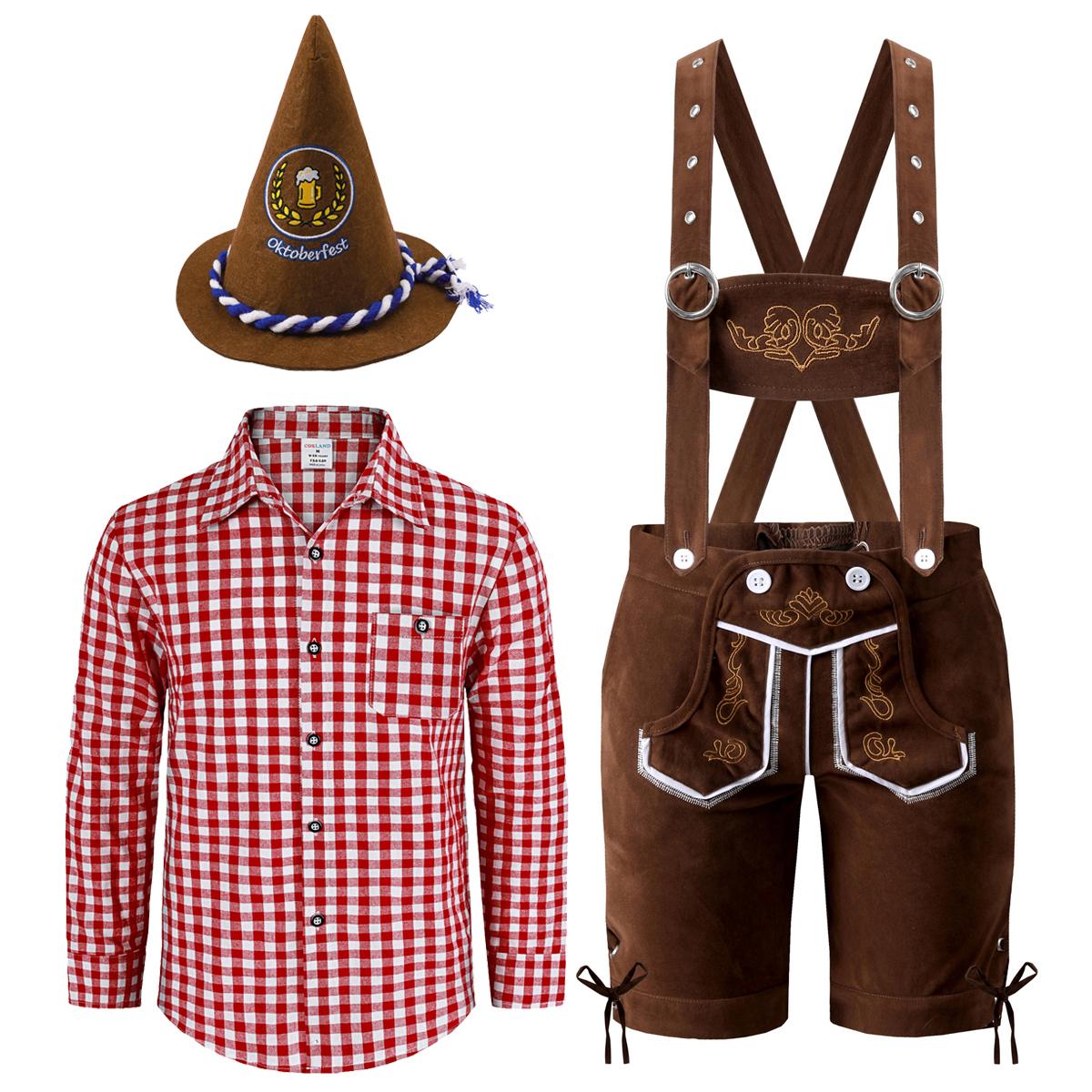 Zēnu Oktoberfest tērps Ar lencēm Mazuļiem