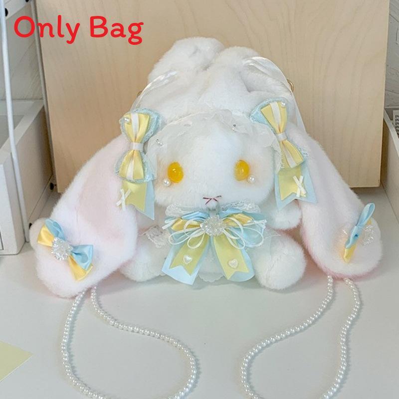 Lolita Plush Bunny Bag With Bow For Daily Use And Collectors Style