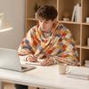 Manta para Siesta para Habitaciones con Aire Acondicionado, Manta Ligera de Franela, Chal Acogedor Suave Antiestático de Doble Cara para Oficina en Casa, Viajes, Dormitorio