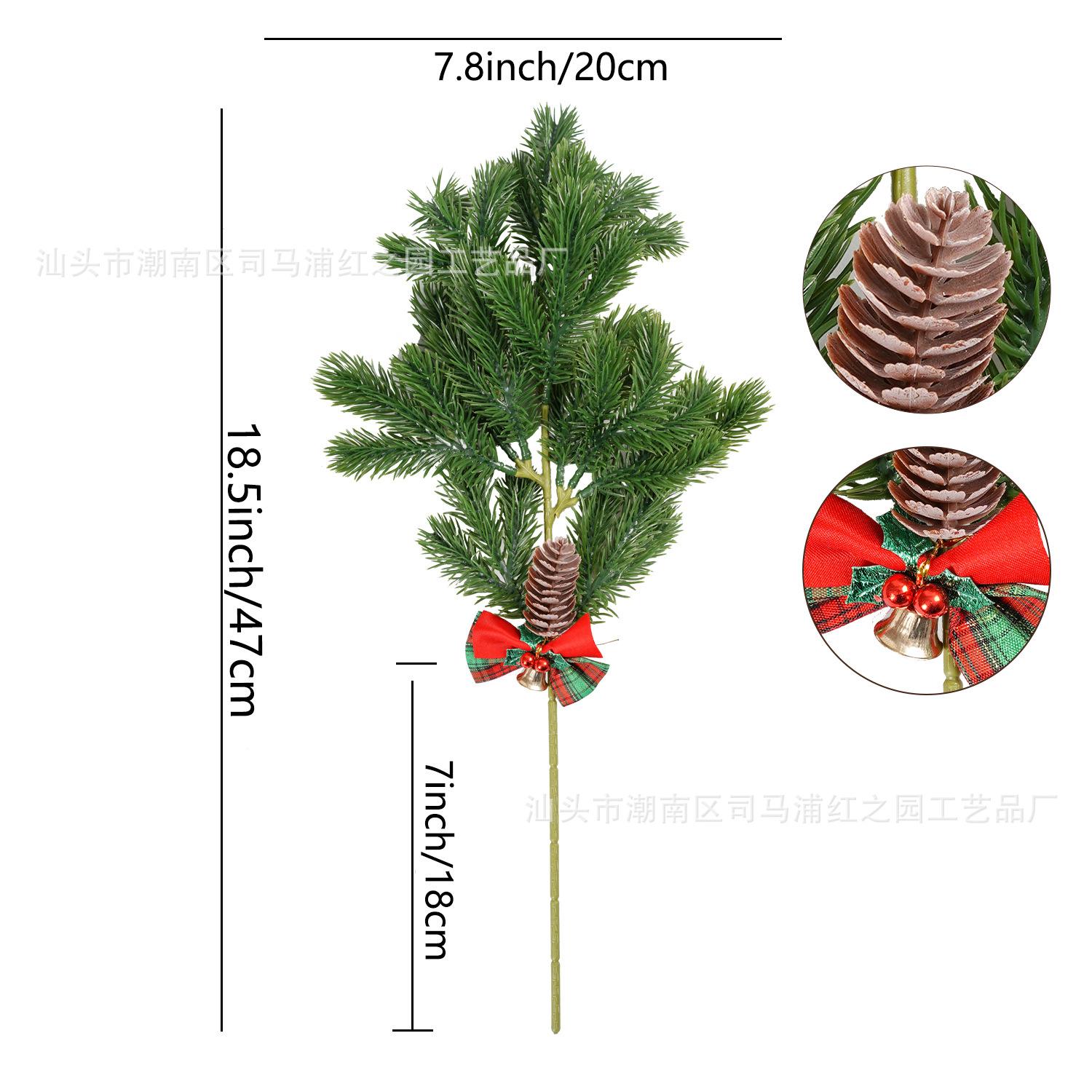 

Декоративные цветы на Рождество, искусственные сосновые шишки и кедровые украшения для дома, имитация зеленых растений, реквизит для съемки зелёный