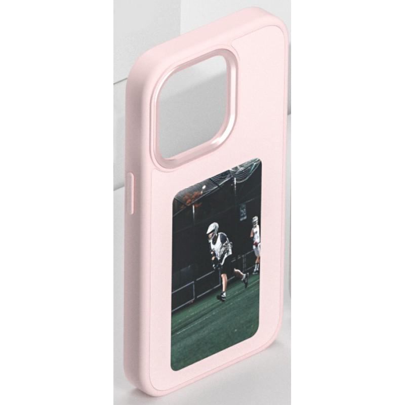 DIY 4-Color E-Ink Screen Phone Case IPhone 11 To 16 Pro Max With Magnetic Mount Anti-Fingerprint Shockproof Silicone Cover