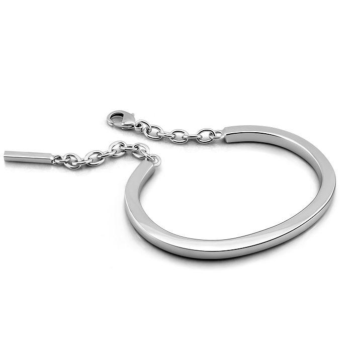 Female And Male Couple Bracelet Platinum Plated Cold Wind Simple Open Bracelet Versatile Jewelry