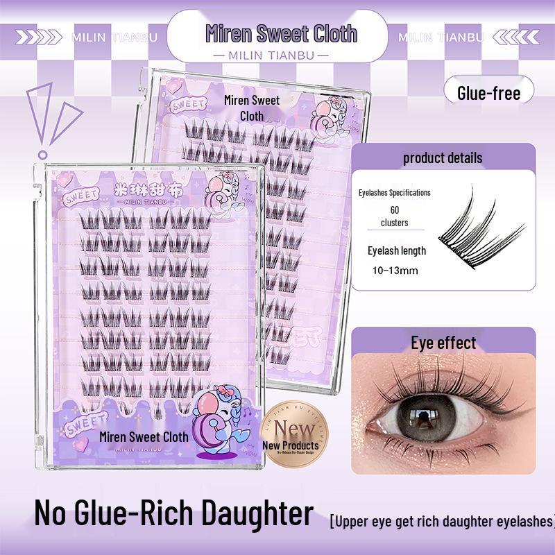 20-Row High-Capacity No-Glue Eyelash Book: Fox, Dog, and Nine-Tailed Rabbit Series Mixed False Lashes.