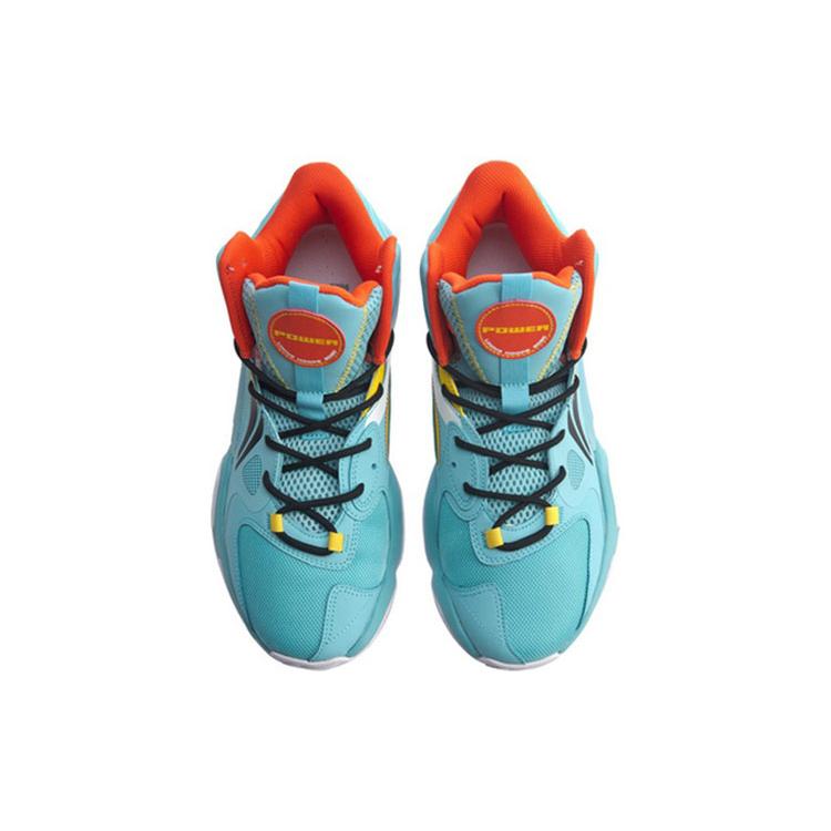 Li Ning Power 6 V2 Cushioning Slip Resistant Mid Top Basketball Shoes Men's Blue ABAQ005-2