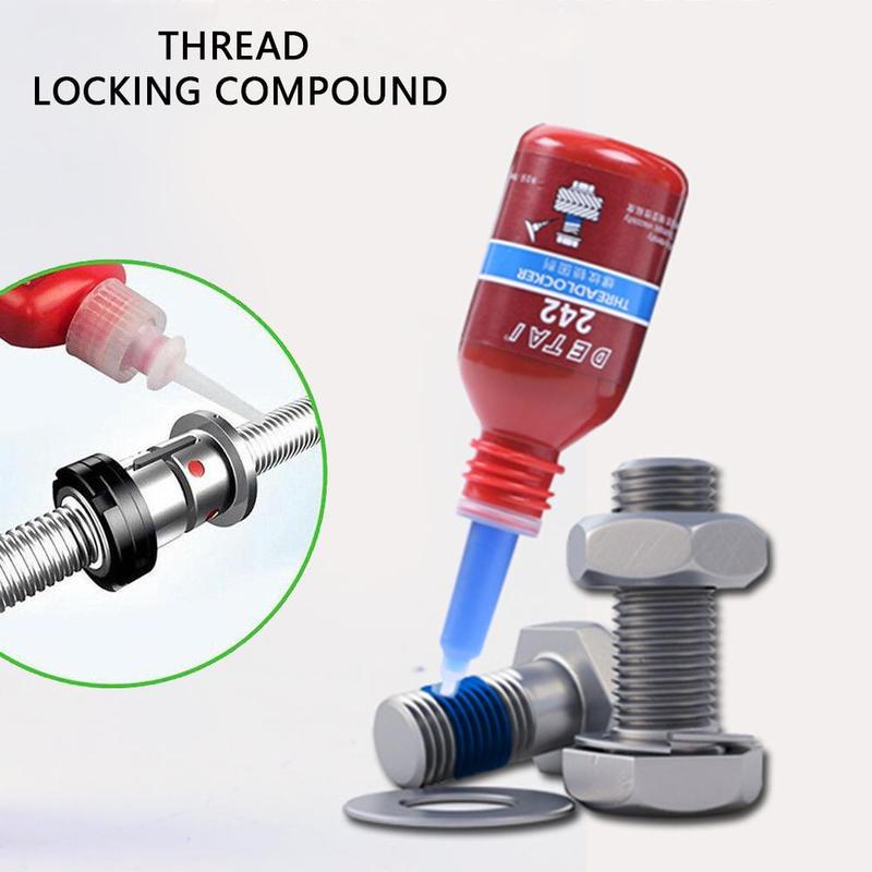 Buy 1x 10ml Screw Locking Agent Blue Screw Glue 242/271 Anticorrosion Thread Locker Glue D6U0