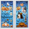 Neuer Halloween Statischer Sticker Cartoon Niedlich Kürbis Fledermaus Schaufenster Glastür Ruhig