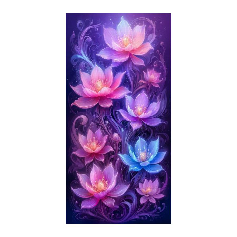 Colorful Flowers Large Size Diamond Painting Floral Diy Full Square Round Drill Rhinestone Embroidery Mosaic Cross Stitch Kits