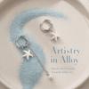 Creative Design Starfish Earrings White Color Ocean Style Earrings Starfish Pendant Earrings  Gift