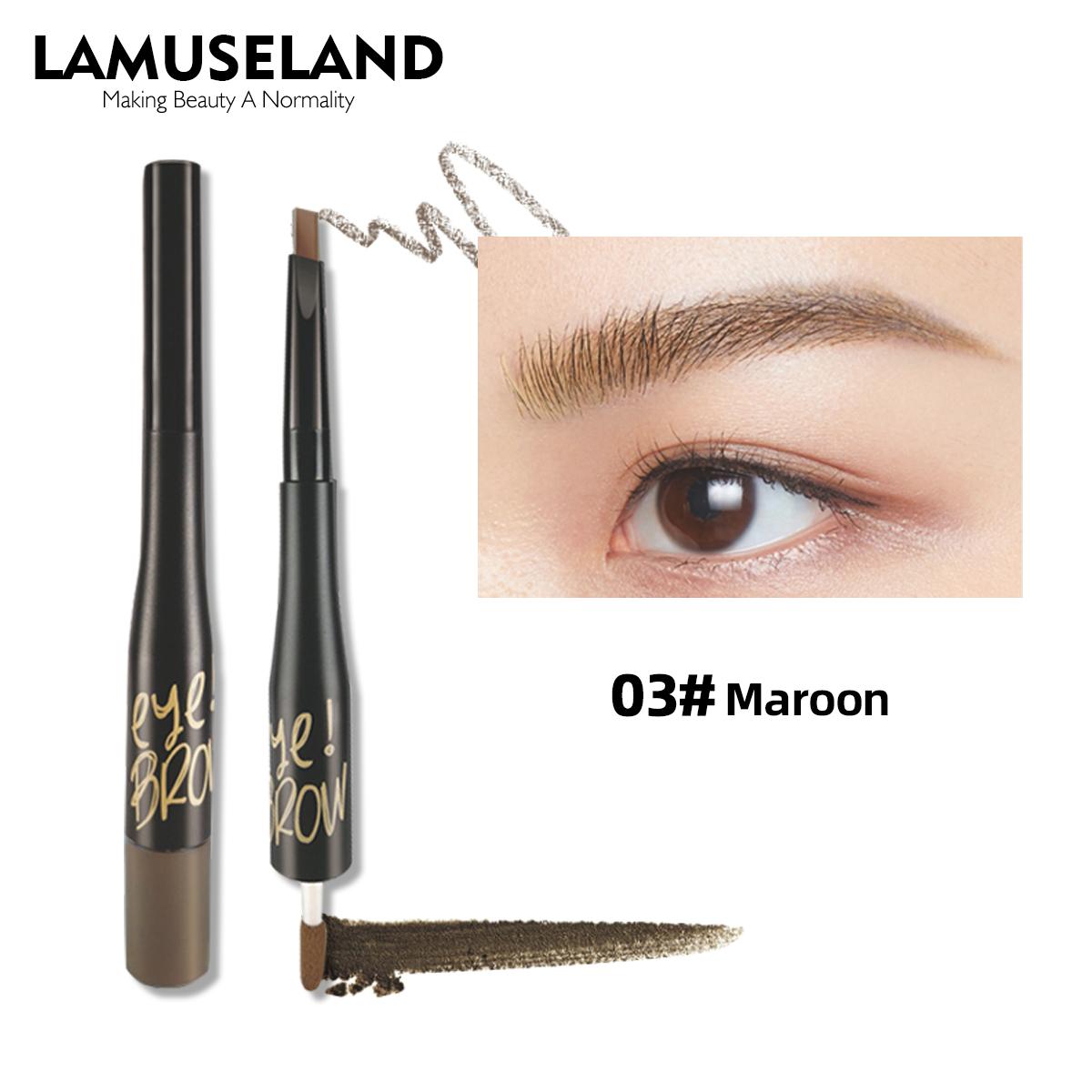 

Двойная защита для бровей, водостойкий, устойчивый к поту, долговечный, не растекающийся, карандаш для бровей, пудра для бровей, естественные идеальные брови LK19E