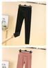 Women's High-Waisted Fleece-Lined Seamless Cotton Trousers – Warm, Tight-Fit, Thickened Base Layer for Autumn/Winter