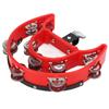 Hand Tambourine Double Row Metal Jingles Handheld Percussion Drum Instrument for Kids