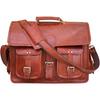 Men's Leather Vintage Dark Brown Messenger Shoulder Laptop Bag Briefcase