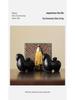 Exquisite Dark Horse Yuanbao Tea Pet: Zodiac Wealth-Attracting Tang Horse Ornament