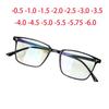 Fashionable Square Reading Glasses In Vintage M-Nail Frame Degree -0.5 -1.0 -2.0 -3.0 -4.0 To -6.0