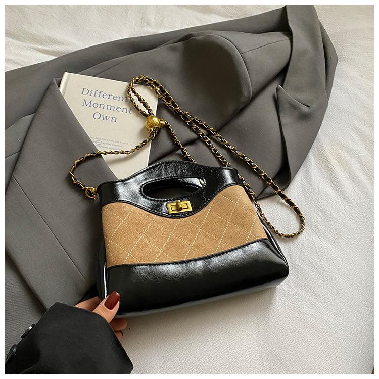 

Ретро держатель для цепочки с бриллиантами очень большая сумка женская 2025 новая мода высококлассное чувство в зарубежном стиле портативная на плечо сумка-мессенджер