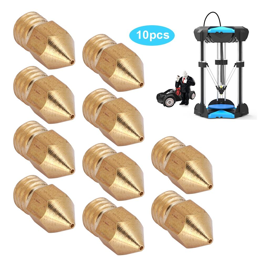 10 buc Duze Extruder MK8 pentru Imprimantă 3D 1,75mm0,6mm Alamă