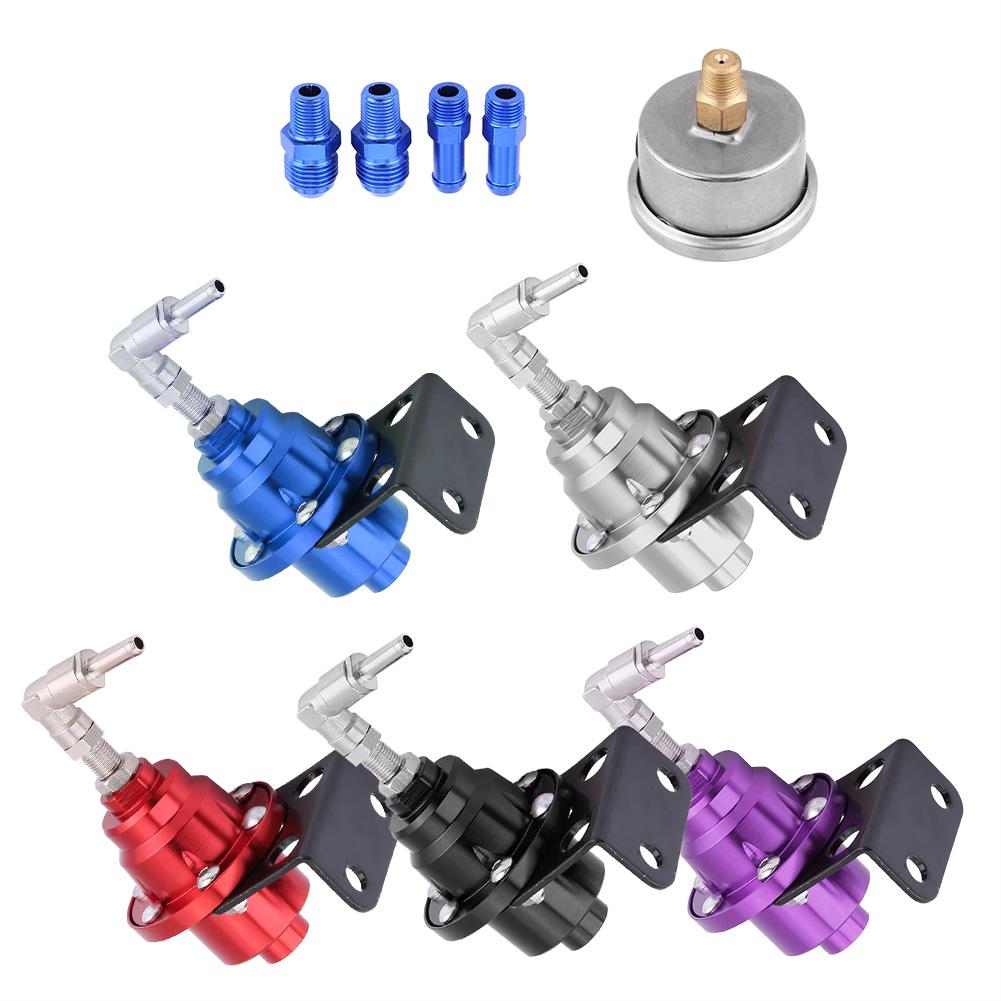  Aluminum Car 160psi Adjustable 1: 1 Fuel Pressure Regulator Oil Gauge Kit