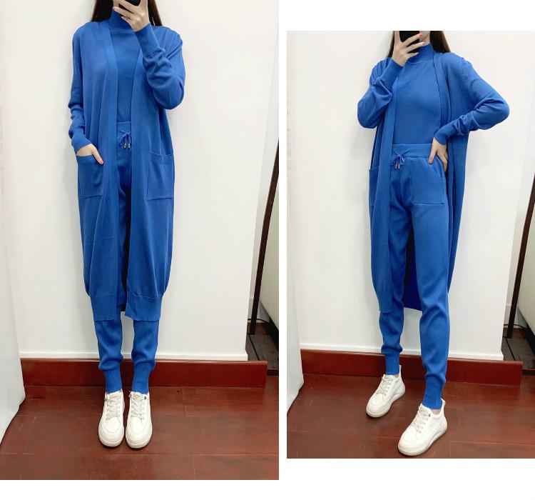 Costum din trei piese pentru femei, la modă europeană, sport, timp liber - Set de reducere a vârstei de primăvară/toamnă la modă