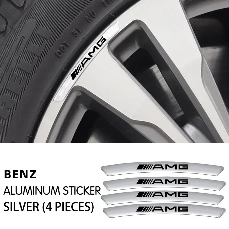 AABGT1 4Pcs Wheel Hub Stickers Wheel Rims Decoration Strips for MERCEDES BENZ W203 W204 W205 W206 W209 W210 W211 W212 W213 W176 W166