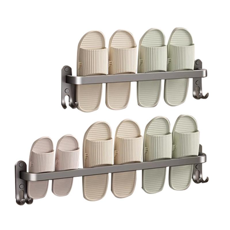 Modern Space Aluminum Wall Mount Shoe Rack With Waterproof Design For Bathroom And Kitchen Storage