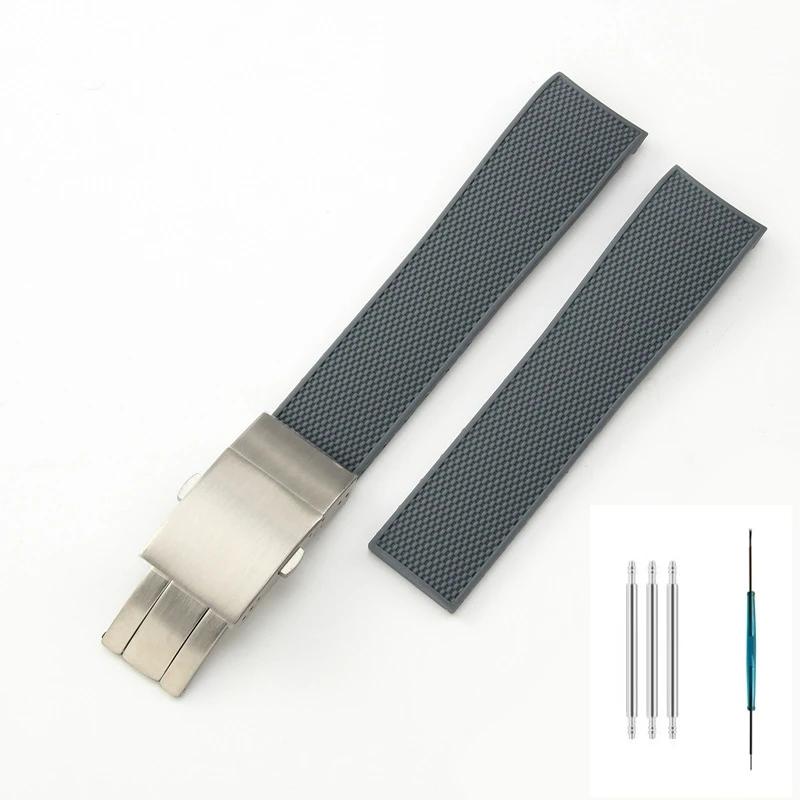 For Longines Conquest L3.781 L3.782 L3.742 L3.642 Silicone Rubber Dive Watch Band Replacement Strap 21mm Cut Adjustable Bracelet