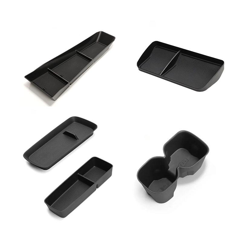 1PC Car Storage Box for BYD Seagull 2025, Water Cup Holder, Rear Screen Organizer,Wireless Charging Mat,Rear Armrest