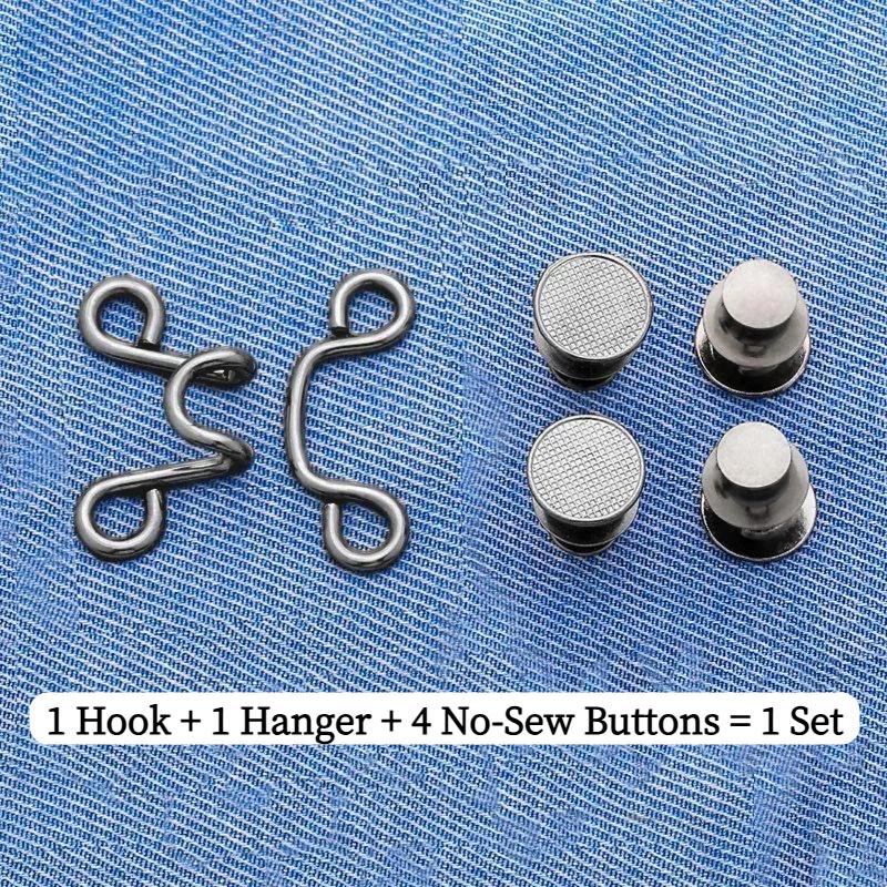 2/4/8 Sets Pant Waist Tightener Button Pins Jeans Button Tightener To Make Smaller Waist Tightener