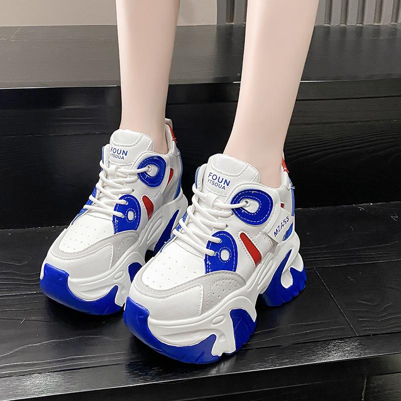 fashion Designer Womens Sports Shoes Colorful High Platform Comfortable and Elegant Casual Sneakers Athletic Leather Ladies Footwear