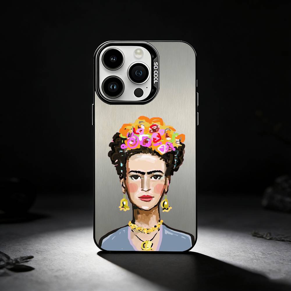 

F-Frida-s K-Kahlo-g Art Phone Case For iPhone 17,16,15,14,13,12,11 Plus,Pro Max,XS,Colored silver phone case iPhone17air