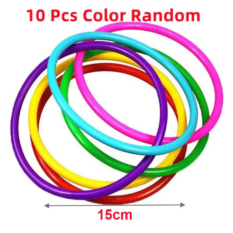 

10pcs plastic throwing ring target throwing set circle carnival game children s intellectual development education exercise toys