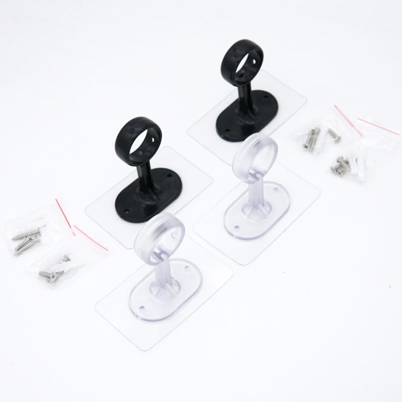 2/4Pcs Heavy-Adhesive Ceiling Curtain Rod Brackets - No Drilling Installation, Adjustable Height, 1.2Inch Diameter Rod Holders