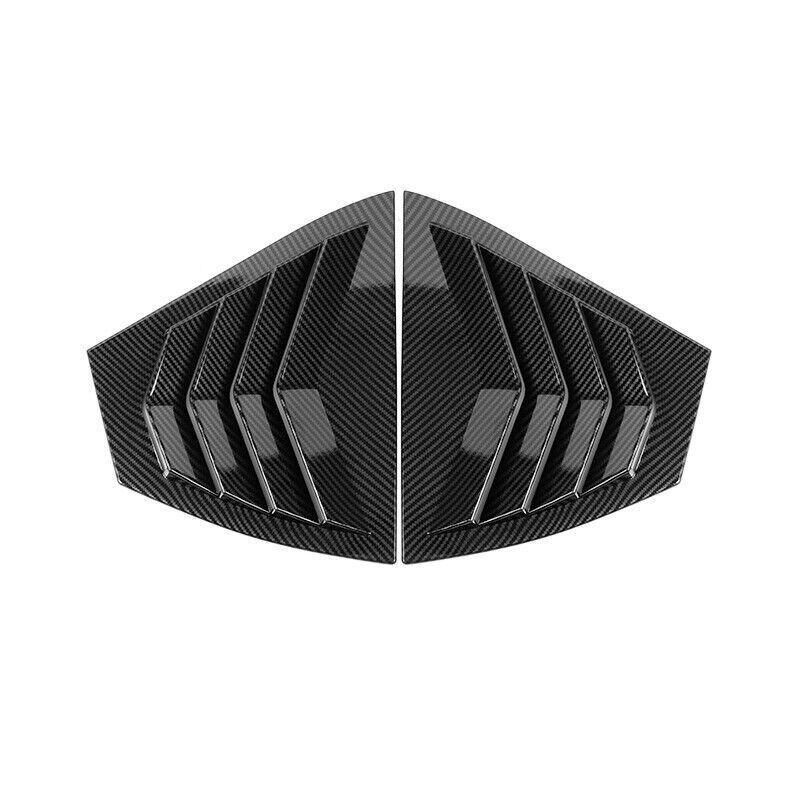 For Nissan Sentra / Sylphy    Car Rear Louver Window Side Shutter Cover Trim Sticker Vent Scoop ABS Carbon Fiber