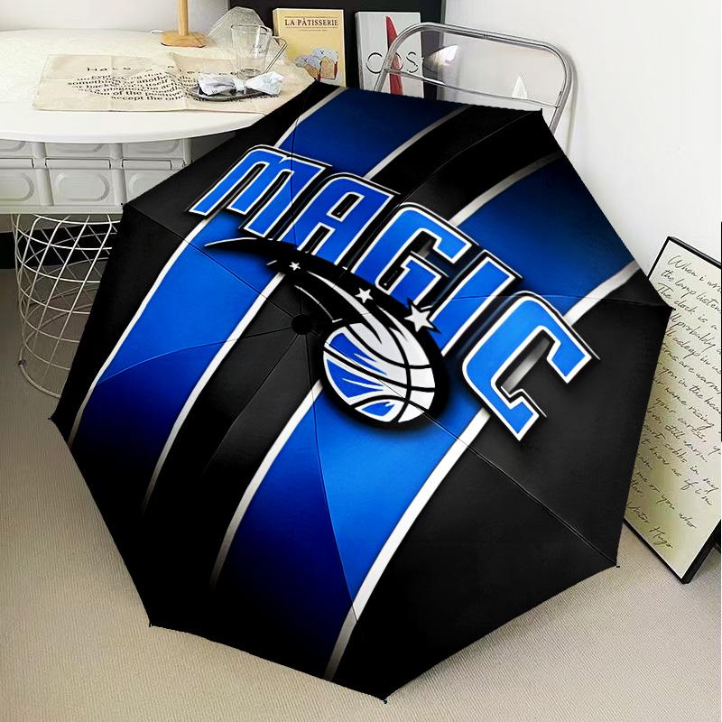 basketball Orlando Logo Umbrella Folding umbrella, automatic umbrella 8-Frame for Travel, camping Use Gift for Halloween Christmas